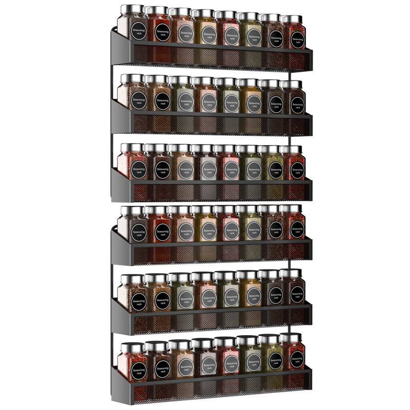 Wall Spice Rack, Black