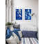 «A Touch of Royal Blue Diptych», ensemble de 2 reproductions de peintures à l'acrylique encadrées-24746891