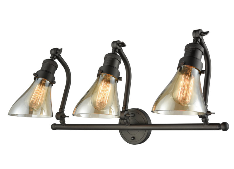Bontrager 3 - Light Dimmable Vanity Light, Brushed Satin Nickel