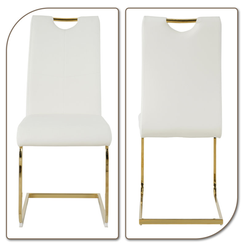 Chaise de salle à manger Morganton, Blanc