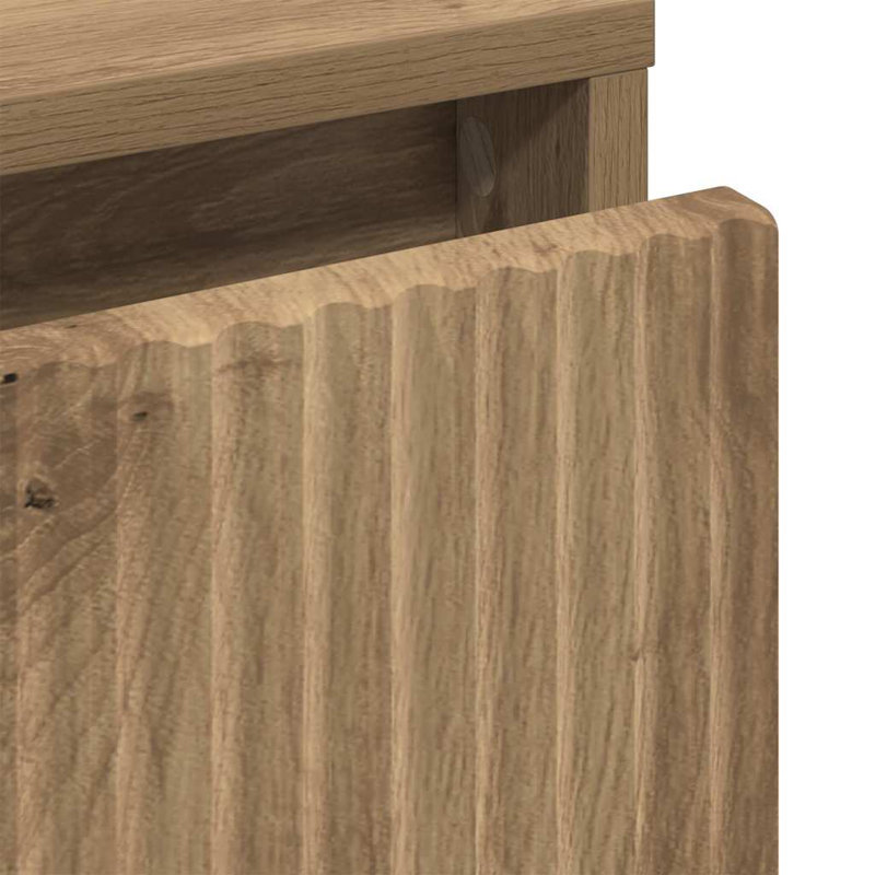 63.5cm W Manufactured Wood Bedside Table, Artisan Oak
