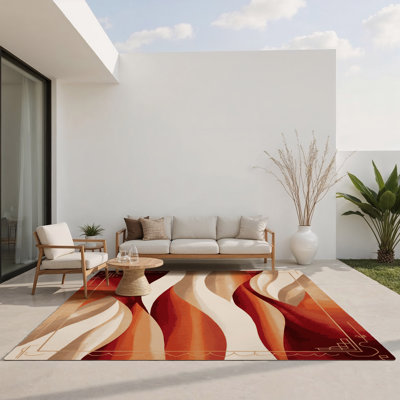 Tapis intérieur et extérieur Ochre Peaks