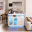 Buffet de 39,37 po Katracy avec lumières DEL RVB, chargement sans fil, ports USB et capteur de mouvement-1854614511
