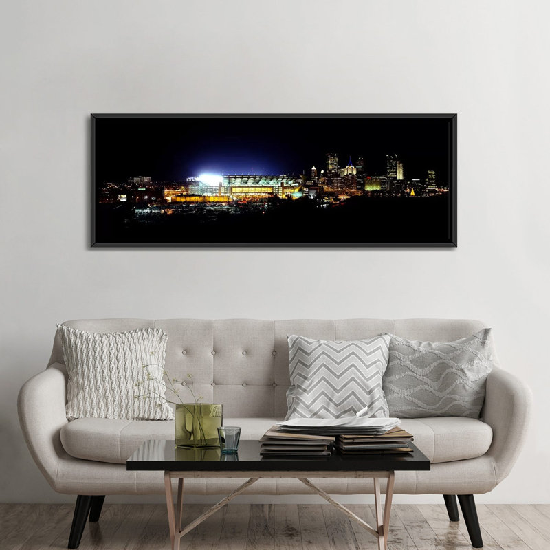 «Panoramic Three Rivers Stadium», Pittsburgh, Pennsylvanie, reproduction de photo sur toile, H 20 po x l 60 po x P 1,5 po