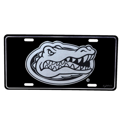 UNIVERSITY OF FLORIDA UF Gators Elite Mirrored License Plate Car Auto Tag