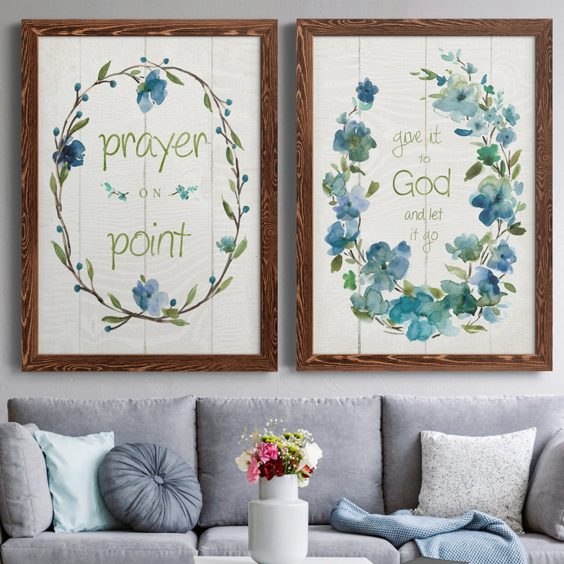 "Prayer on Point", art textuel sur toile 2 pièces, Cadre en érable, H 24 po x l 36 po x P 1,5 po
