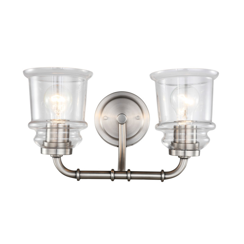 Éclairage pour meuble-lavabo 2 lumières Shifflett, Nickel antique
