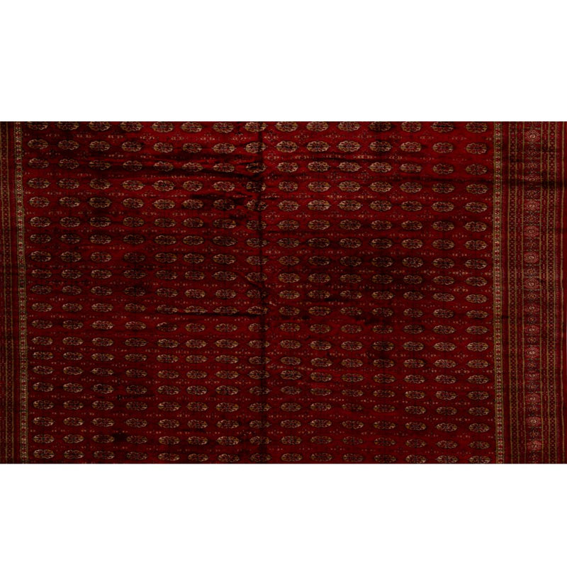 Tapis brun / rouge tissé à la main