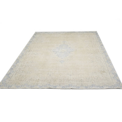 Malaysia One-of-a-Kind 8'5" x 11'7" 1960 Area Rug in Muted Beige