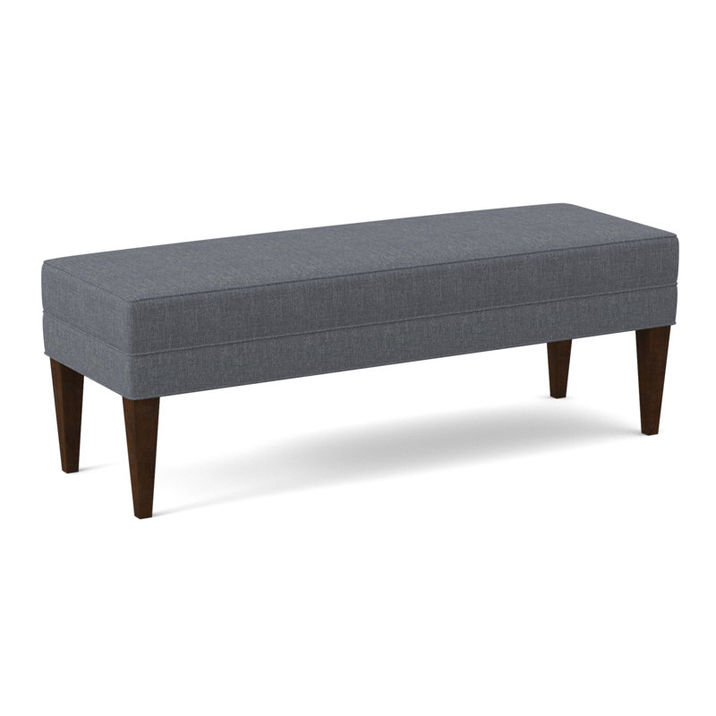 Banc rembourré Livery, Noyer noir, Port Elise