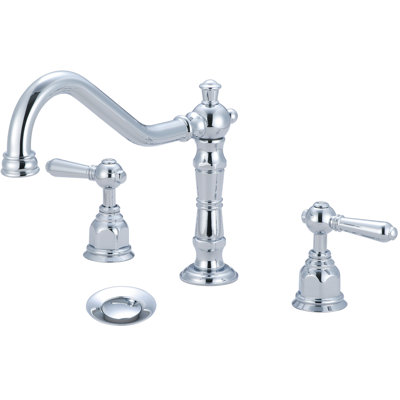 Widespread Bathroom Faucet with Drain Assembly