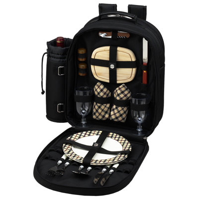 Insulated Picnic Backpack, Service for 2