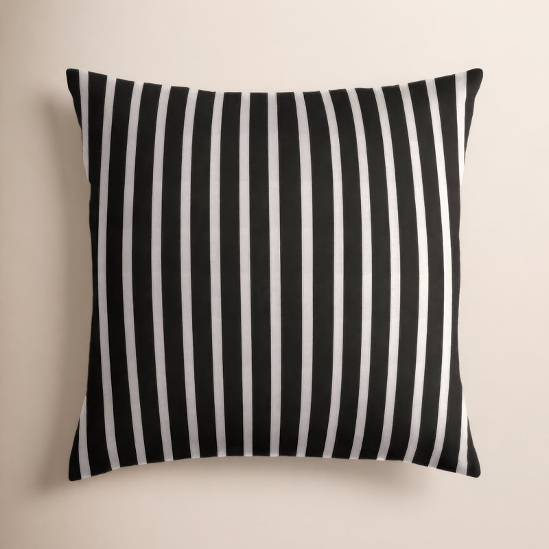Housse de coussin d'extérieur carré Sunbrella, 26 po x 26 po x 7 po, Noir