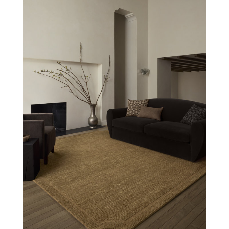 Obelisk Hand Tufted Wool Indoor Rug, Camel, 8'6" x 11'6"