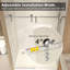 Porte de douche coulissante sans cadre H 56 à 60 po x 76 po, verre trempé transparent de 5/16 po (8 mm), structure en acier inoxydable-129052955