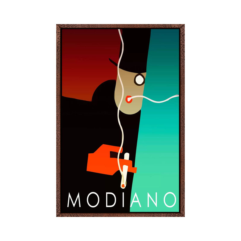 Modiano Cig - Print on Canvas, 101.6 cm H x 66.04 cm W, Classic Brown Wood Framed