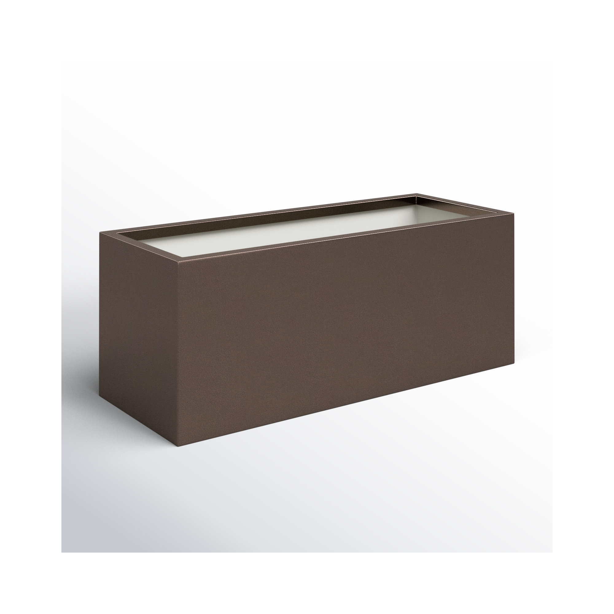 Tormund Metal Planter Box, 15" H x 38" W x 15" D, Espresso