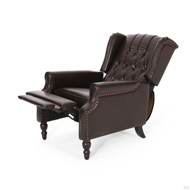 Fauteuil inclinable capitonné en tissu