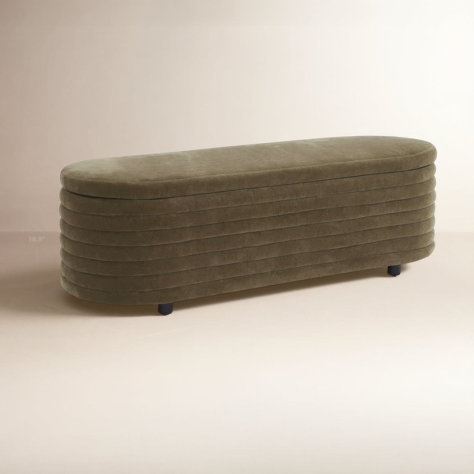 Delray 60" Linen Bedroom Bench, Dark Olive Green Velvet