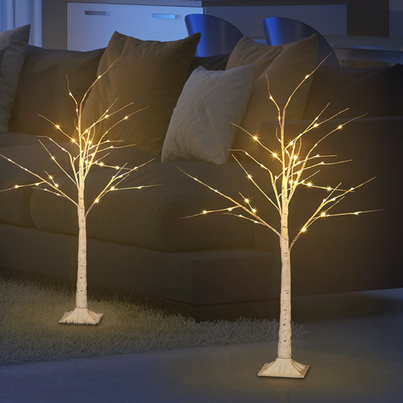 48'' Faux Birch Tree in Freestanding
