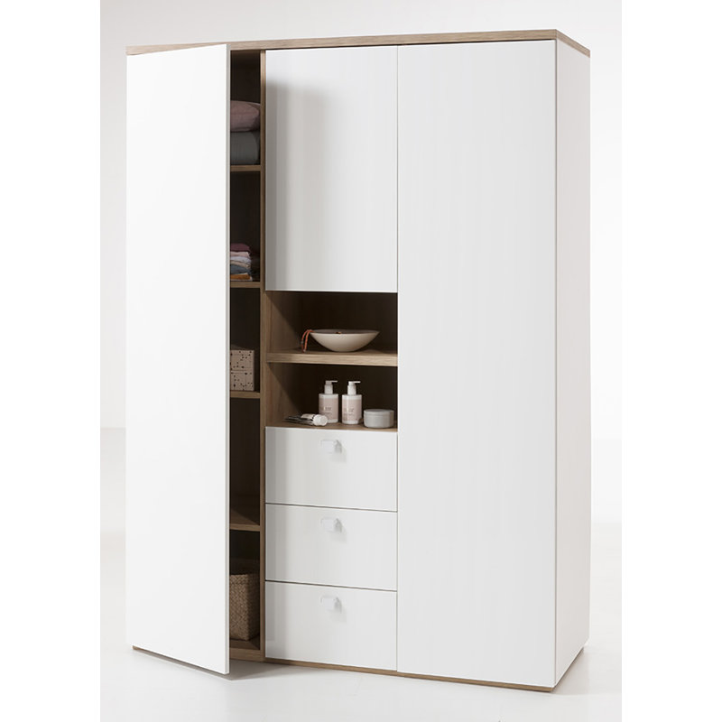 Globo 3 Door Manufactured Wood Wardrobe