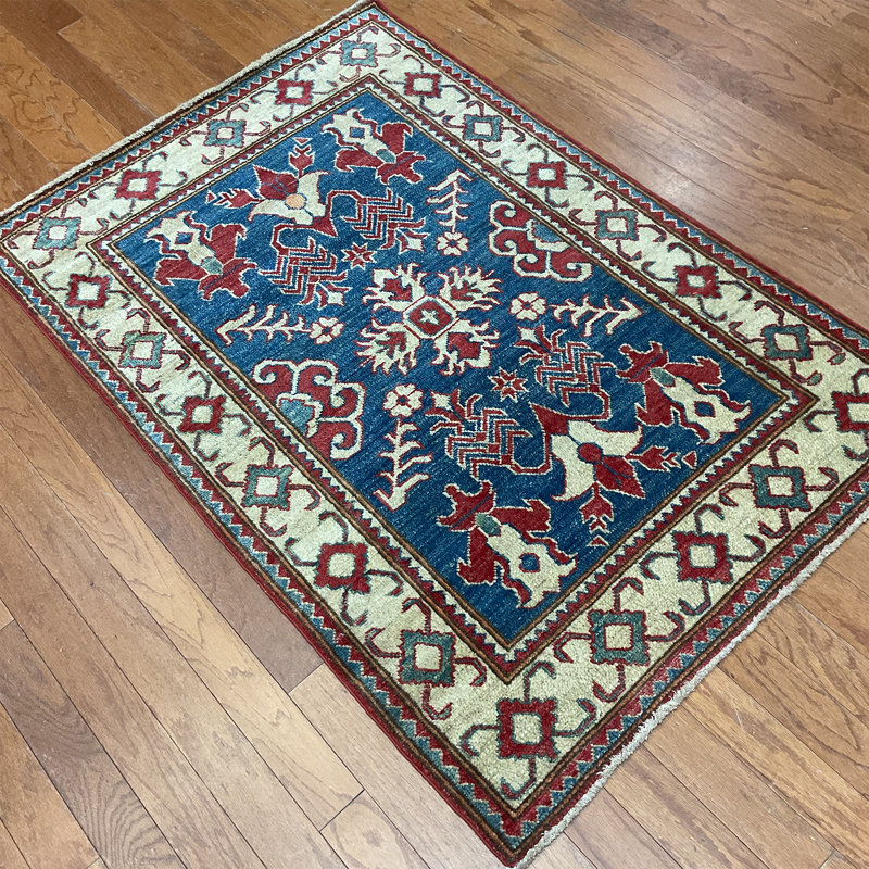  Tapis en laine Super Kazak fait à la main