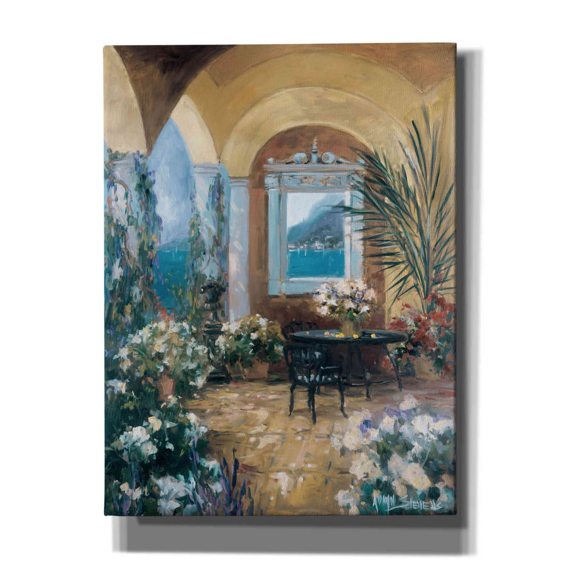 «The Veranda 2» par Allayn Stevens, art mural sur toile, H 16 po x l 12 po x P 0,75 po