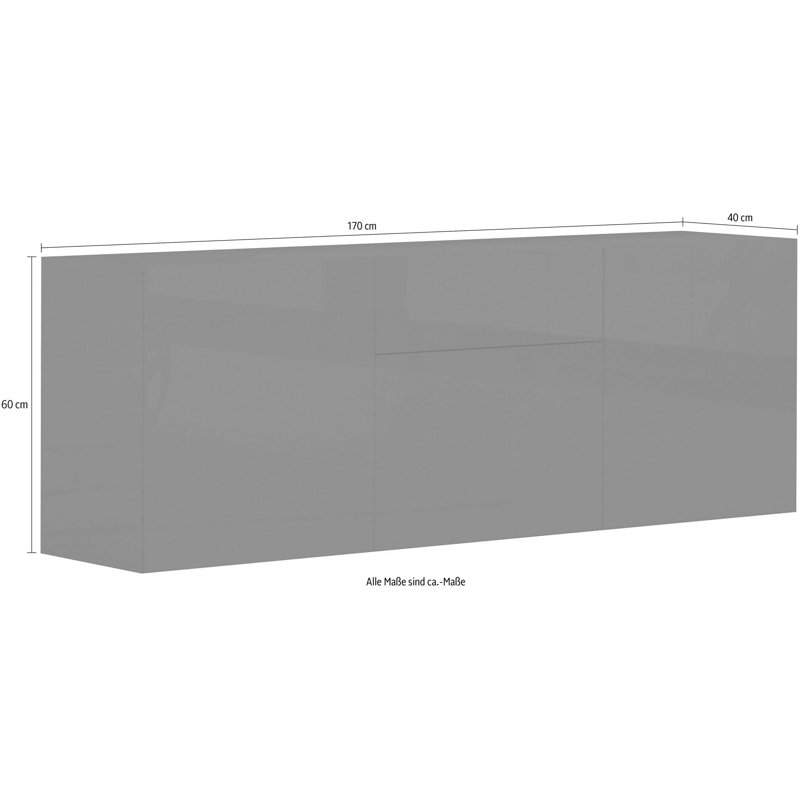 Bidzina 170cm Sideboard, Anthracite