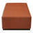 Brown Multifunctional PU Leather Ottoman With Rubber Solid Wood Legs