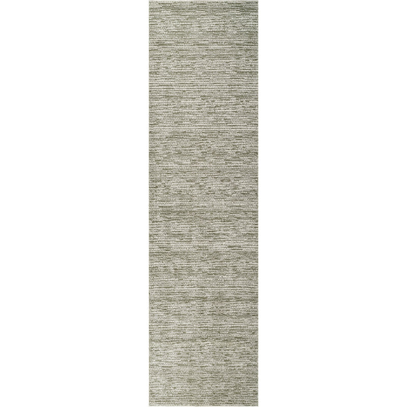 High-Low Preston Rug, Runner 2'2" x 6', Ivory/Gray/Green