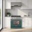 KUCHT Professional 30 po 4,2 pieds cubes Cuisinière au gaz propane avec brûleurs scellés et four à convection en acier inoxydable avec porte verte-94094669-50147959