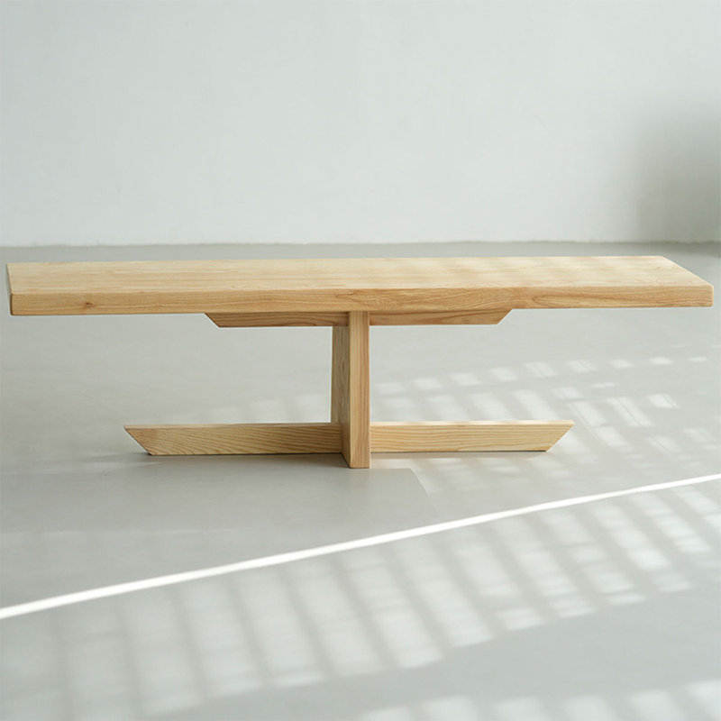 Table basse rectangulaire en bois massif, H 19,69 po x L 39,37 po x l 15,75 po, Burlywood