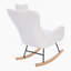 Chaise berçante rembourrée Teddy