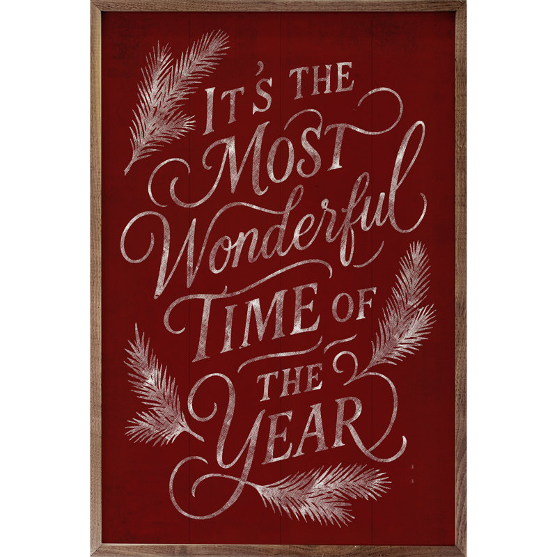 It's It's The Most Wonderful Time Pine, Rouge, H 8 po x l 5 po
