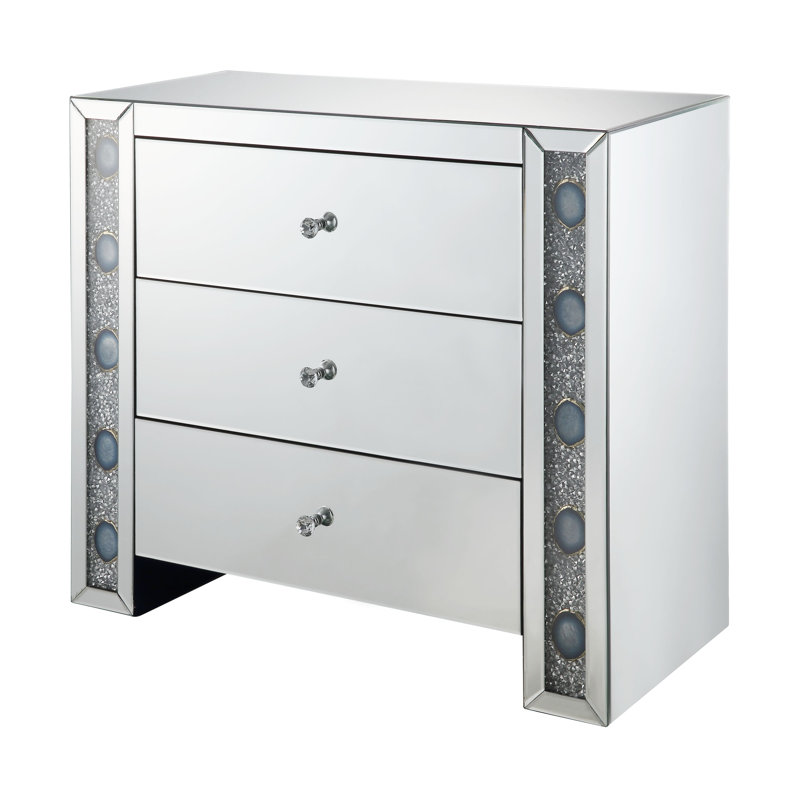 Accent Chest, Mirrored & Faux Agate