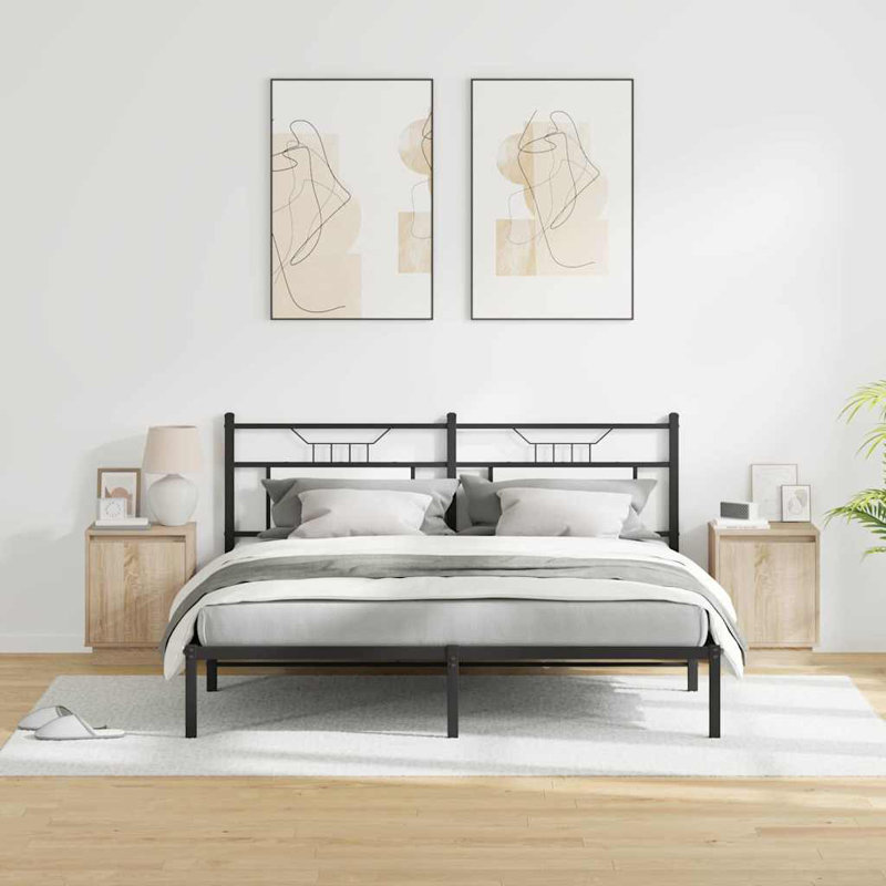 Bedside Cabinet With 2 Pcs 39 X 34.5 X 50 Cm, Sonoma Oak