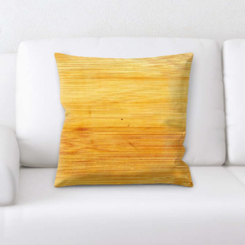 Campbelltown Striped Faux Leather Throw Pillow