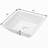 16X16 Inch White Ceramic Square Vessel Bathroom Sink