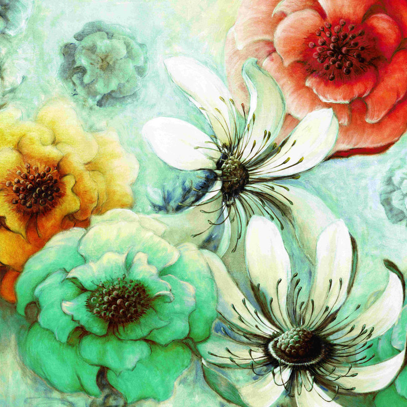 " Big Flowers ", 36" W x 36" H