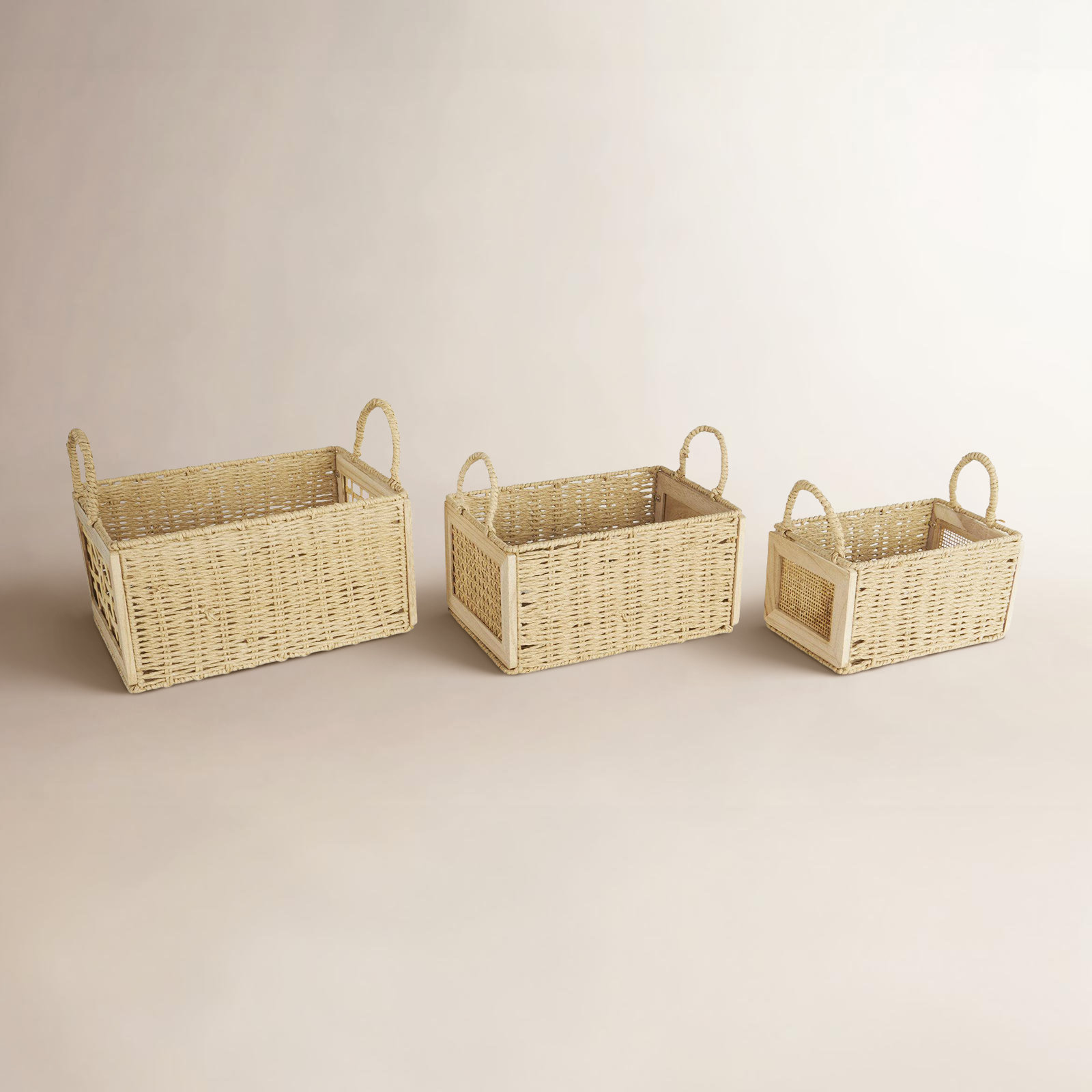 Handwoven Rattan Storage Bin