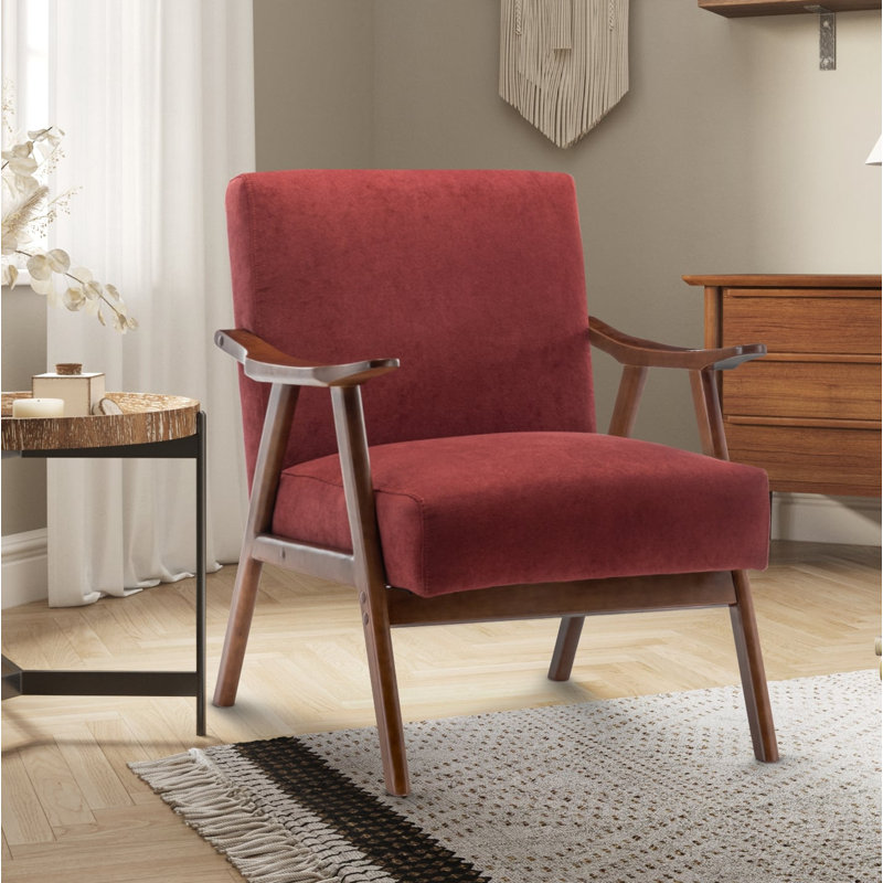 Gabar 75Cm Wide Armchair, Burgundy Poly-cotton 