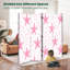 Cloison pliable 4 panneaux à paravents et étoiles de mer rose royal-376360504-376432545