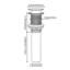 Drain escamotable de salle de bain sans vasque de débordement, acier inoxydable, deux pièces-106358417