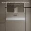 Lavabo de salle de bain mural à surface solide 47 po x 16 po Monblari blanc mat-132520264