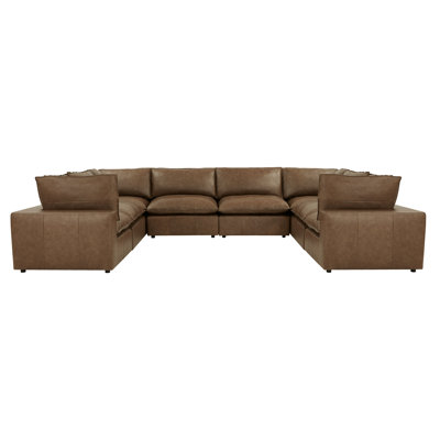 Canapé modulaire en cuir Hadleigh Brown