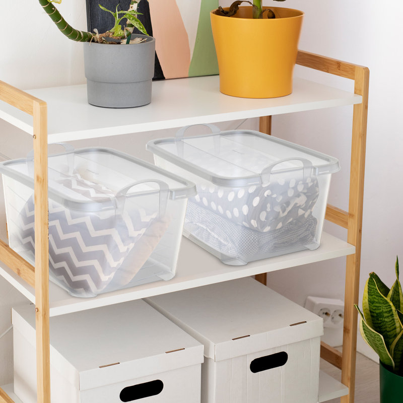 Stackable Closet Storage Box, Clear, 55