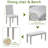 Wooden Dining Rectangular Table With Bench, Kitchen Table With Bench  Small Space,  Person Dining Table-1325616489