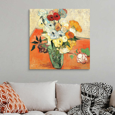 Roses et anémones, 1890. Musée d'Orsay, Paris, France par Vincent Van Gogh - reproduction d'art
