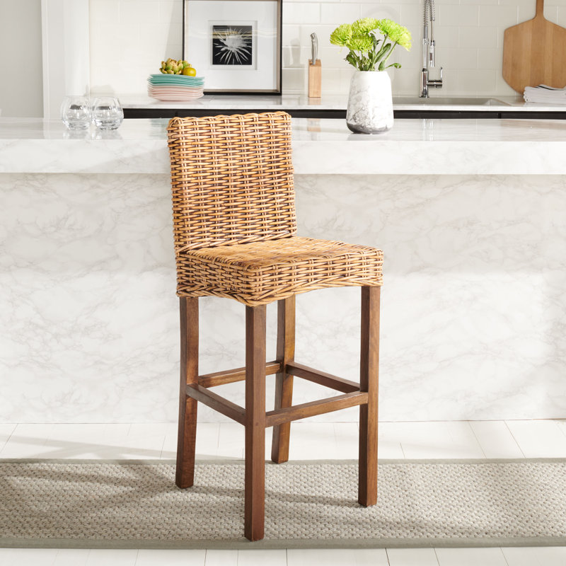 Normandie Bar & Counter Stool, Honey Brown Wash, Bar Stool (30” Seat Height)