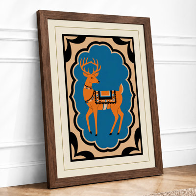 Crowned Stag Vintage - Framed Print